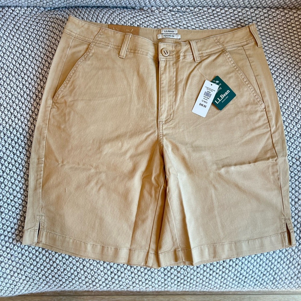 L.L. Bean Women's Khaki Chino Bermuda Shorts